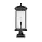 Z-Lite Portland 1 Light Outdoor Pier Mounted Fixture, Black & Clear Beveled 531PHBXLS-SQPM-BK - alternate 5
